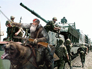 It is possible to compare todays situation with the 22nd of June. We have been attacked without a declaration of war, even with a �declaration of peace�